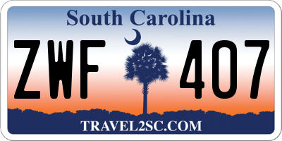 SC license plate ZWF407
