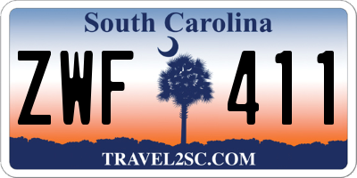 SC license plate ZWF411