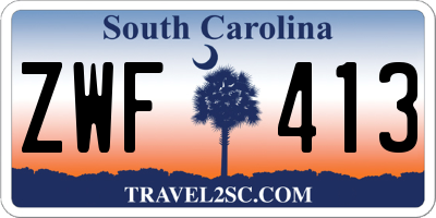 SC license plate ZWF413