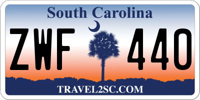 SC license plate ZWF440