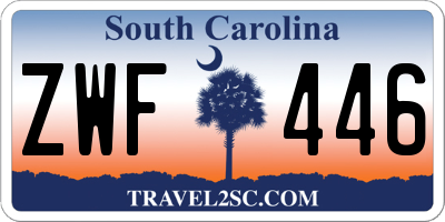 SC license plate ZWF446