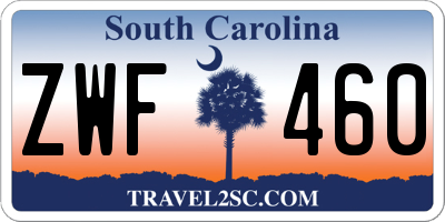 SC license plate ZWF460
