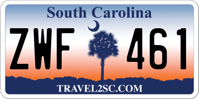 SC license plate ZWF461