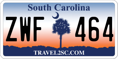 SC license plate ZWF464
