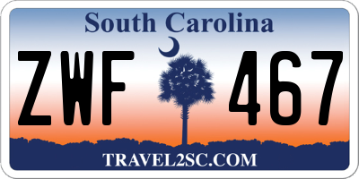 SC license plate ZWF467