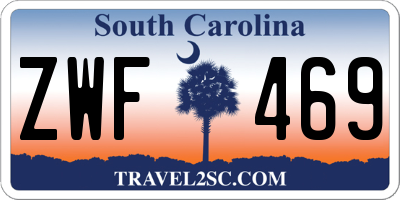 SC license plate ZWF469