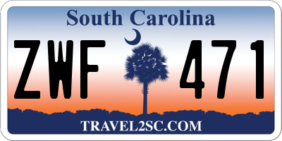 SC license plate ZWF471