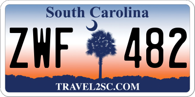SC license plate ZWF482