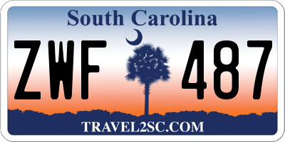 SC license plate ZWF487