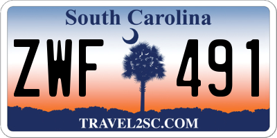 SC license plate ZWF491