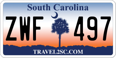 SC license plate ZWF497