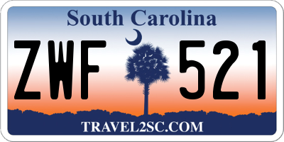 SC license plate ZWF521