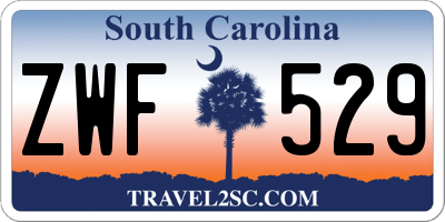 SC license plate ZWF529