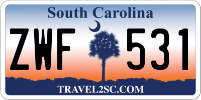 SC license plate ZWF531
