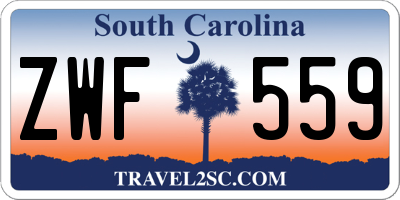 SC license plate ZWF559