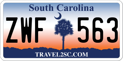 SC license plate ZWF563