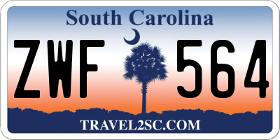 SC license plate ZWF564