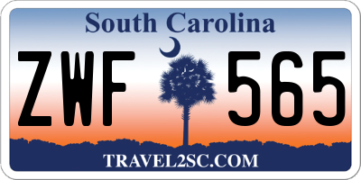 SC license plate ZWF565