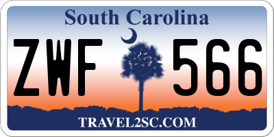 SC license plate ZWF566