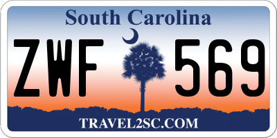 SC license plate ZWF569