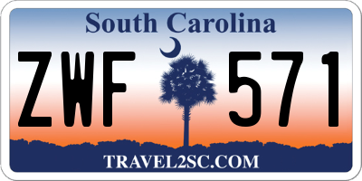 SC license plate ZWF571