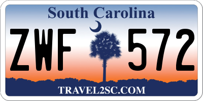 SC license plate ZWF572