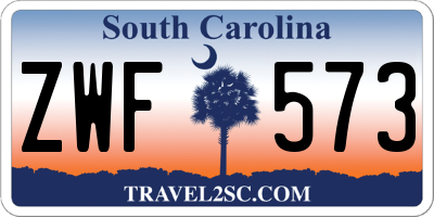 SC license plate ZWF573