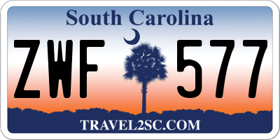 SC license plate ZWF577