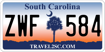 SC license plate ZWF584