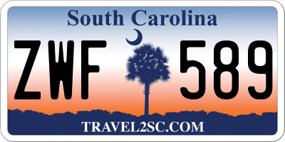 SC license plate ZWF589