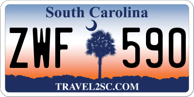 SC license plate ZWF590