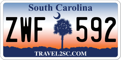 SC license plate ZWF592