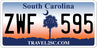SC license plate ZWF595