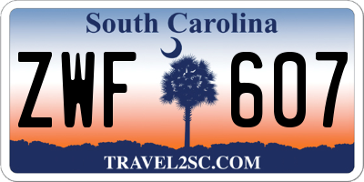 SC license plate ZWF607