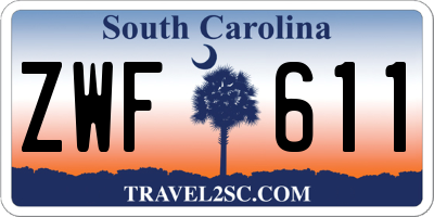 SC license plate ZWF611