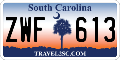 SC license plate ZWF613