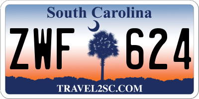 SC license plate ZWF624