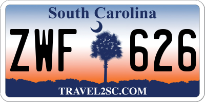SC license plate ZWF626