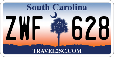 SC license plate ZWF628