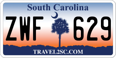 SC license plate ZWF629