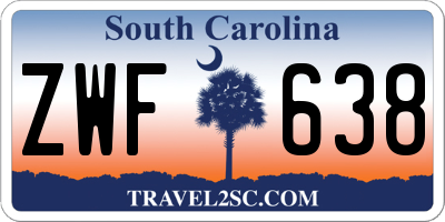 SC license plate ZWF638