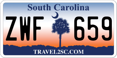 SC license plate ZWF659