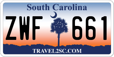 SC license plate ZWF661