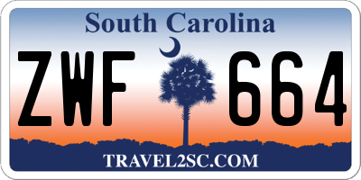 SC license plate ZWF664
