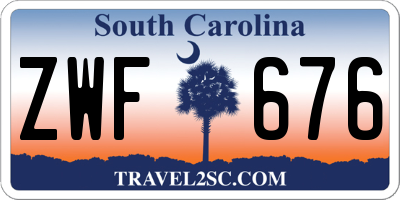 SC license plate ZWF676