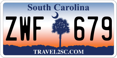 SC license plate ZWF679