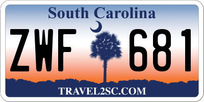 SC license plate ZWF681