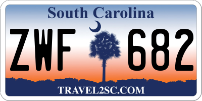 SC license plate ZWF682