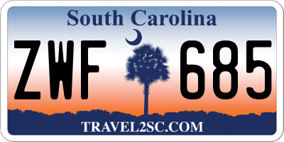 SC license plate ZWF685