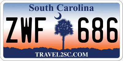 SC license plate ZWF686